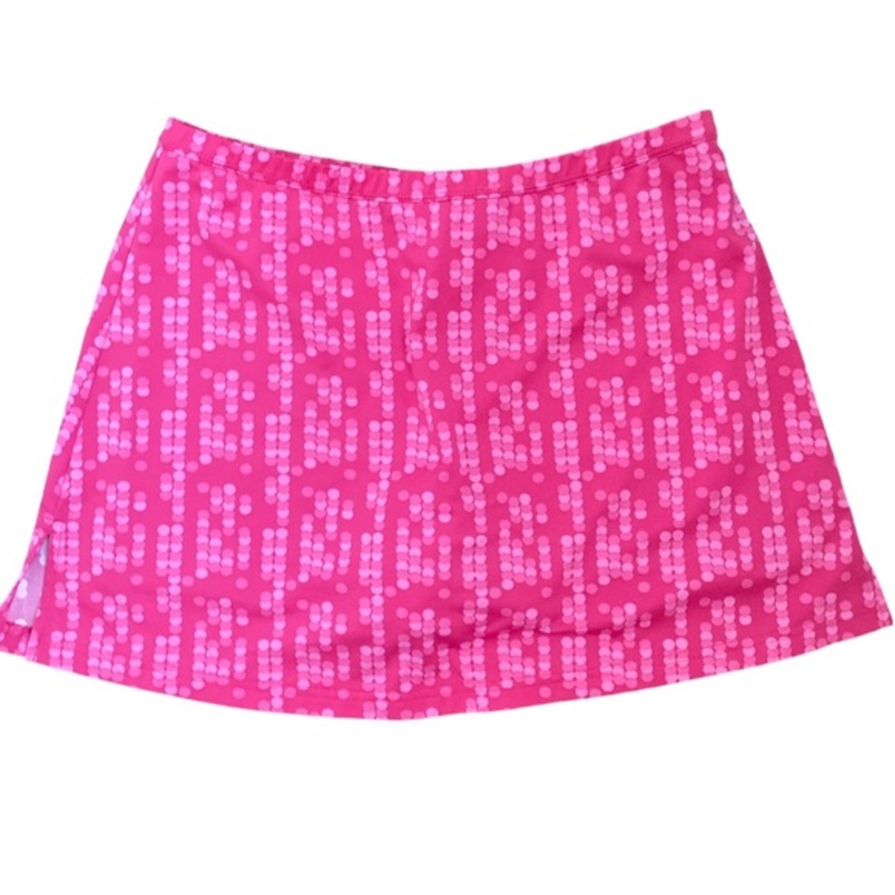 Bolle Pink Patterned Skort -M pink white , polyester spandex
